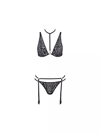 AUBADE | Set BH mit Bügel und String black phyton | 